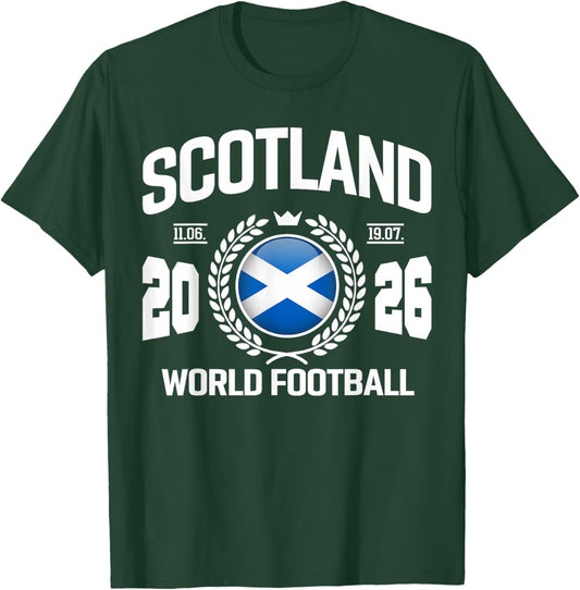 Scotland Football Supporter 2026 Badge Design T-Shirt - T-Shirt | Forest