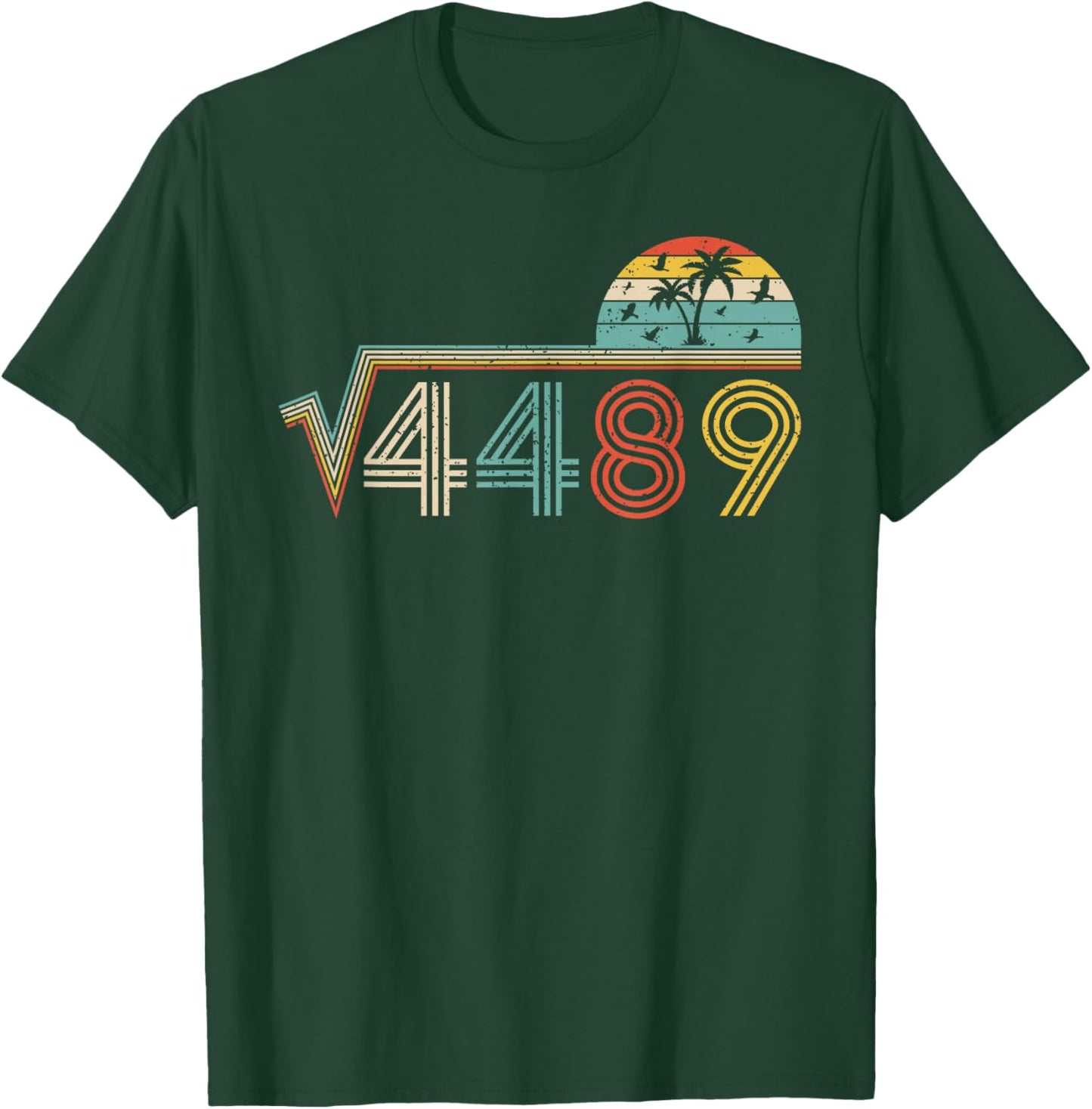 67 Vintage Meme Square Root 4489 Slang Math Teacher T-Shirt - T-Shirt | Forest