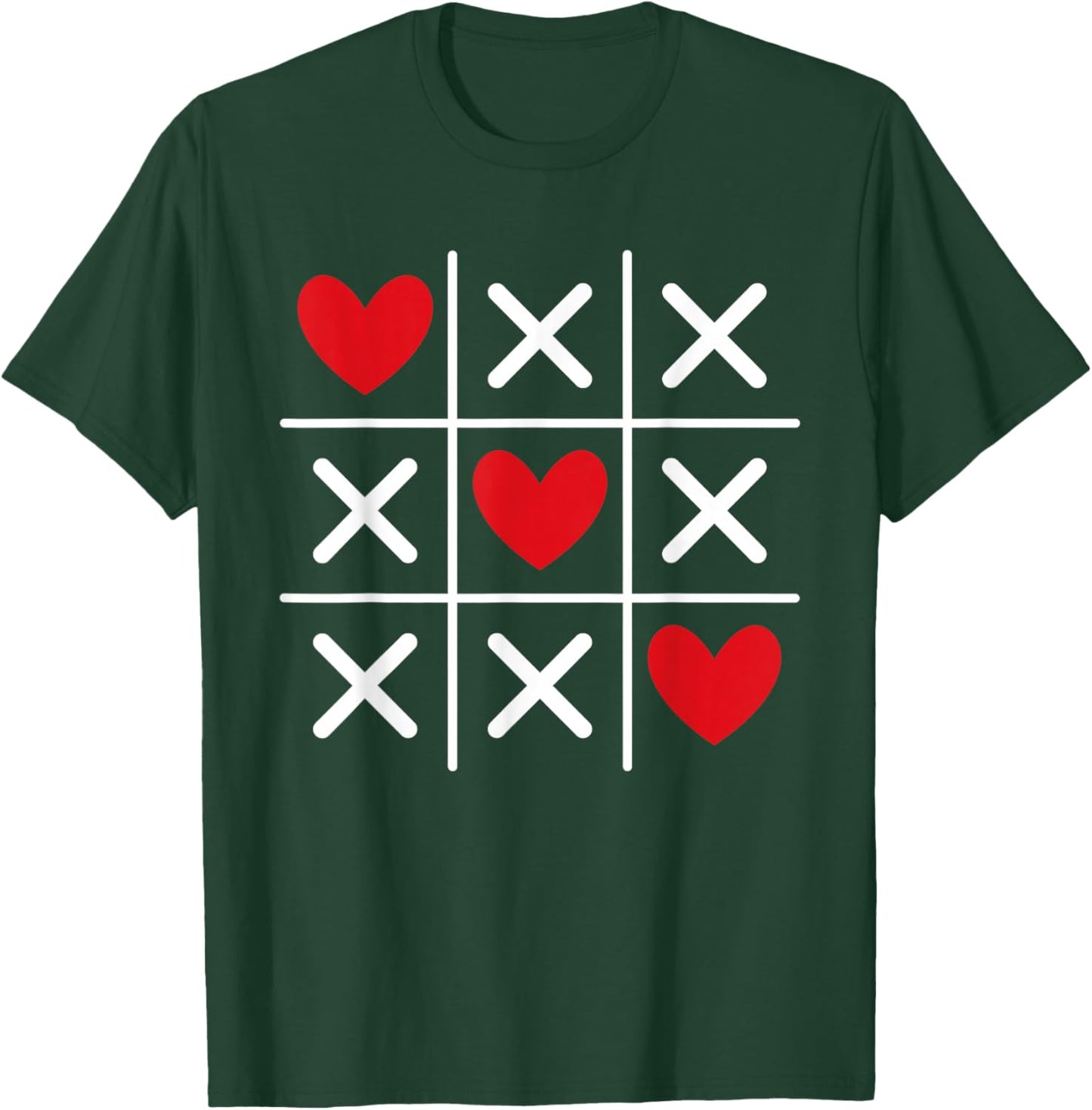 Cute Heart Valentines Day Graphic Love Hearts Boys Girls T-Shirt - T-Shirt | Forest