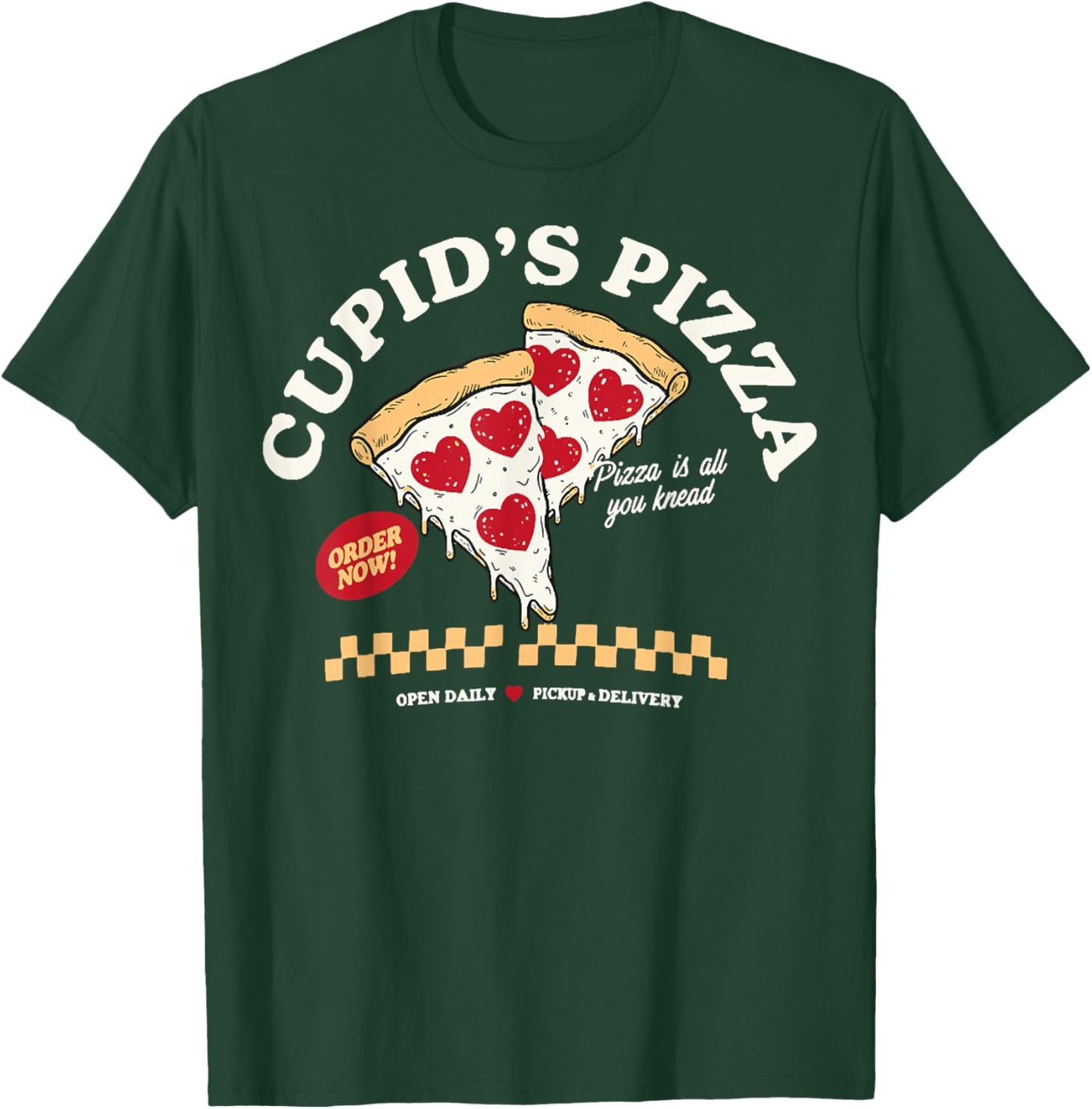 Funny Valentines Day Cupids’ Pizza Lover Outfit T-Shirt - T-Shirt | Forest
