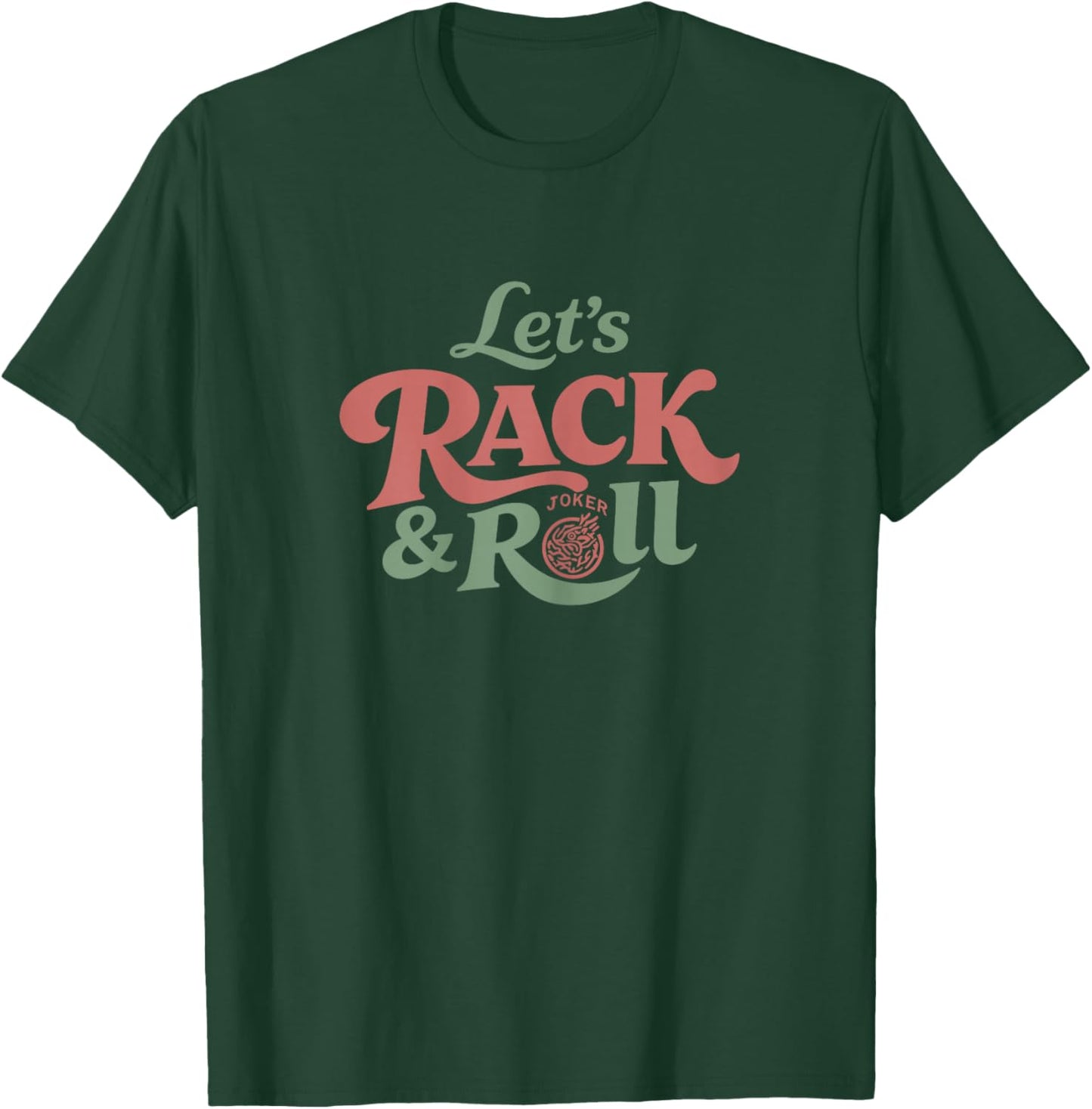 Lets Rack and Roll Mahjong American Retro Mah jongg Player T-Shirt - T-Shirt | Forest