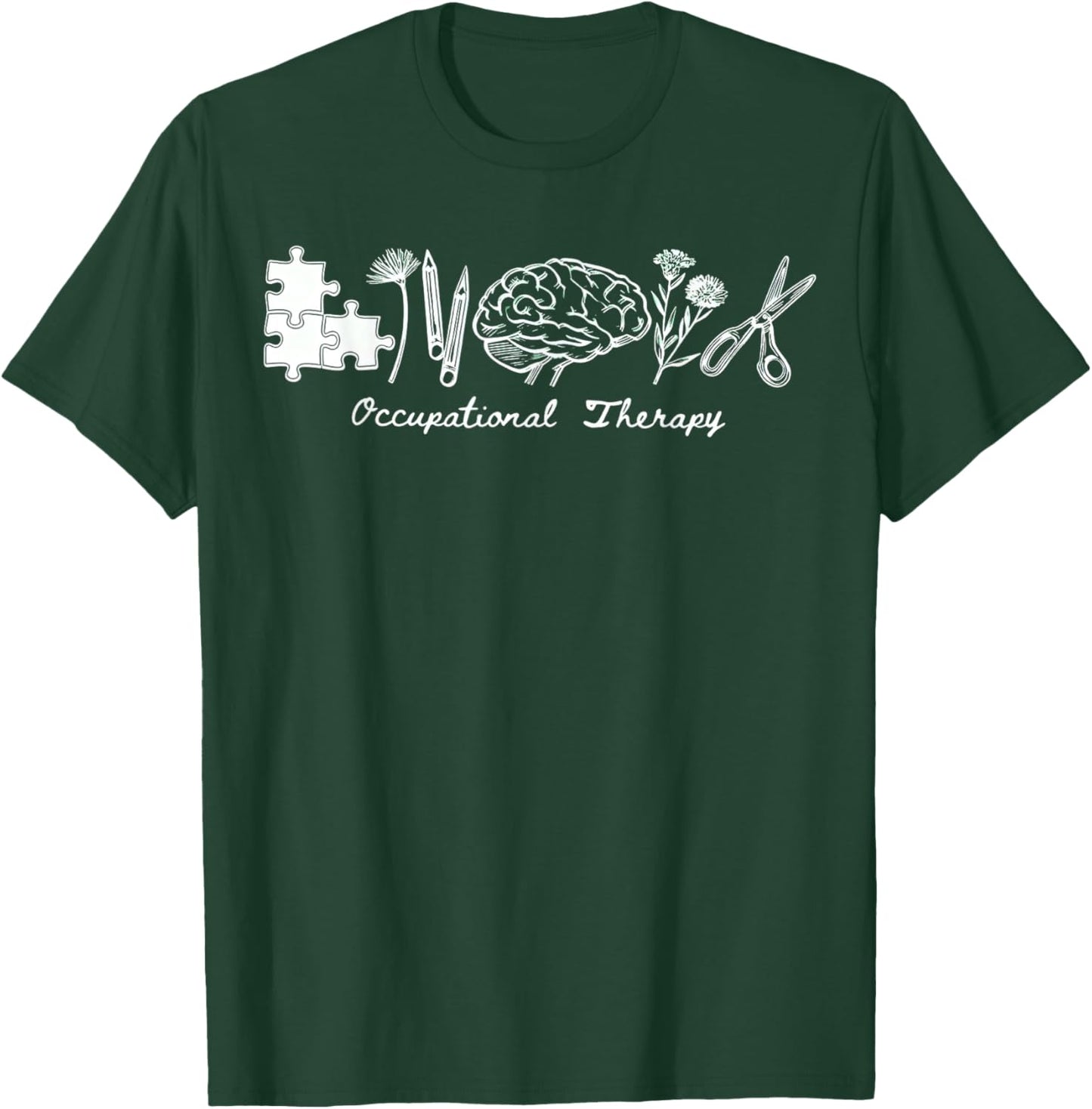 Occupational Therapy Shirt, Brain Puzzle OT , Pediatric T T-Shirt - T-Shirt | Forest