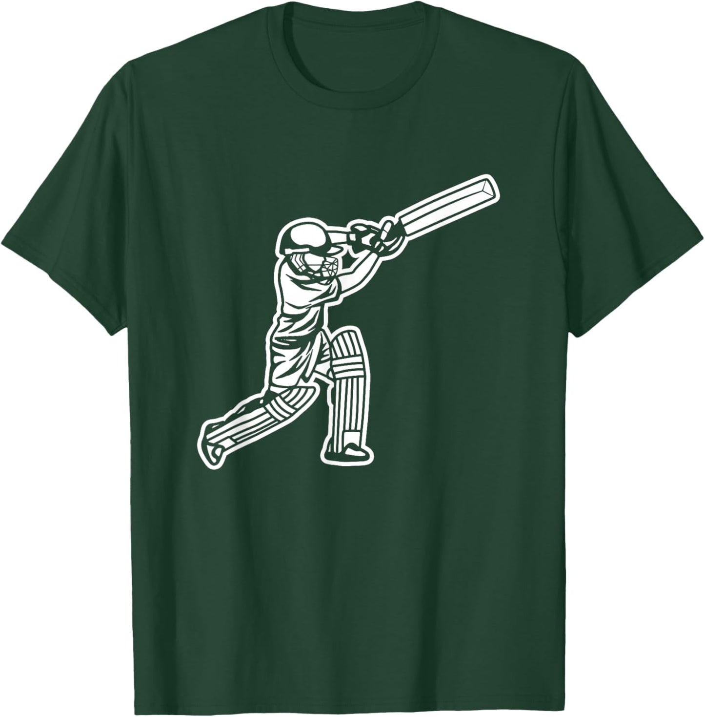 Funny Cricket Boy Cricketer Bat-and-Ball Game T-Shirt - T-Shirt | Forest