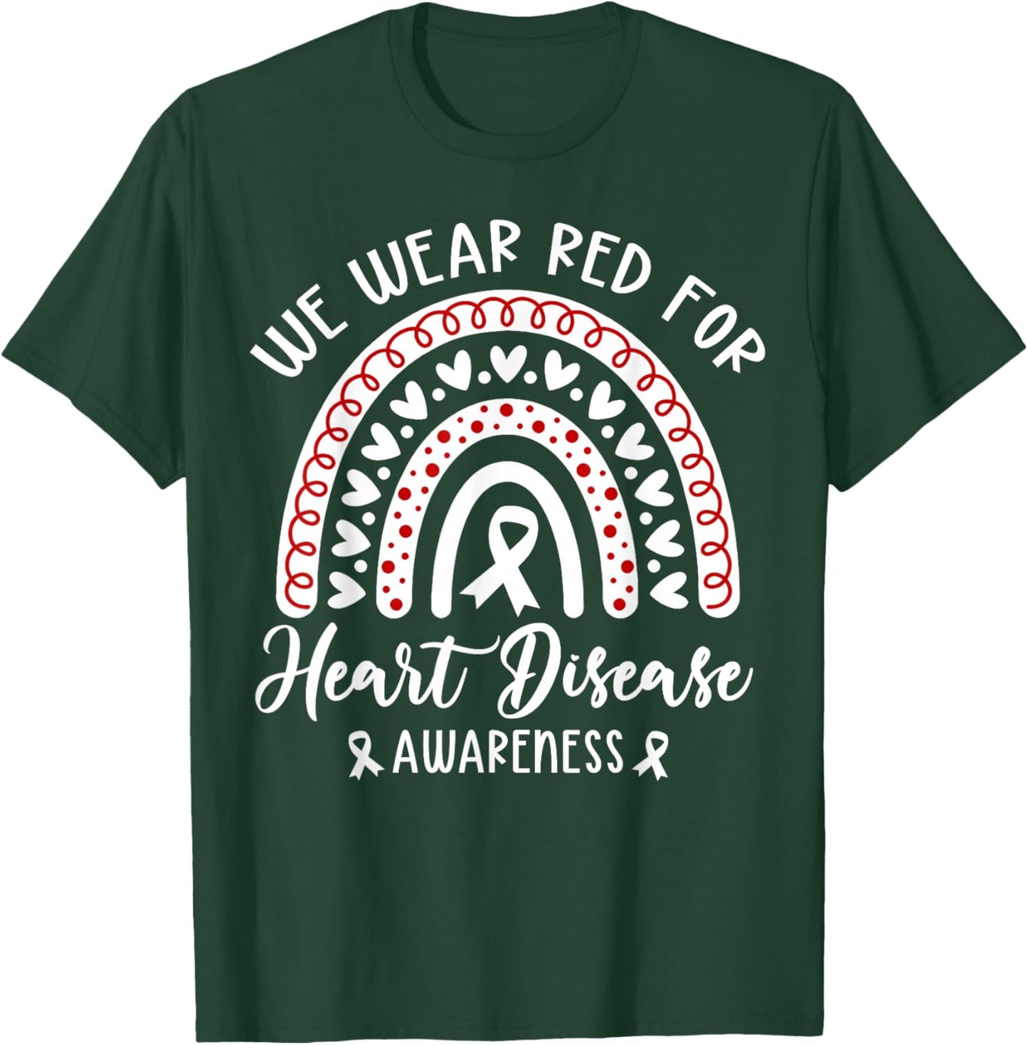 in February We Wear Red Kids Heart Disease Month T-Shirt - T-Shirt | Forest