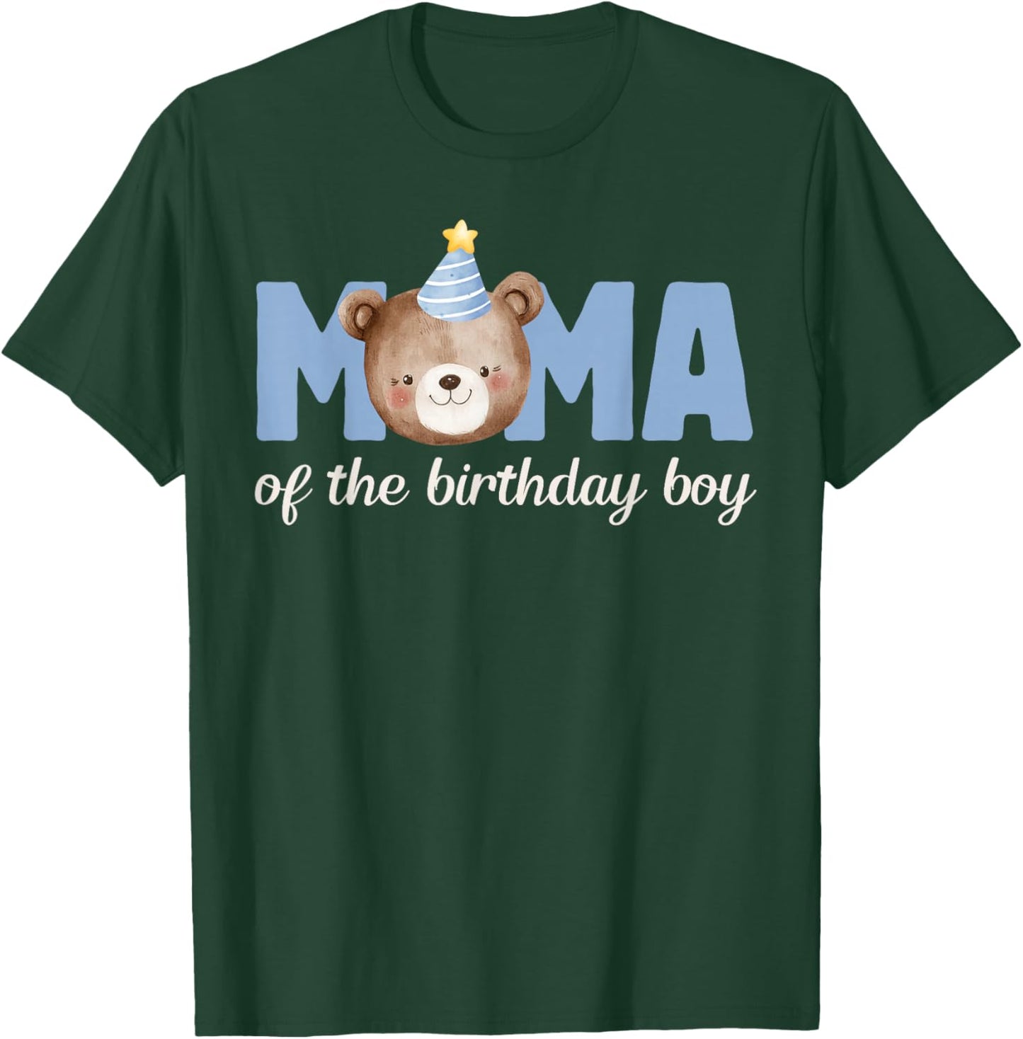 Mama Teddy Bear 1st Birthday Boy Party Family Matching T-Shirt - T-Shirt | Forest