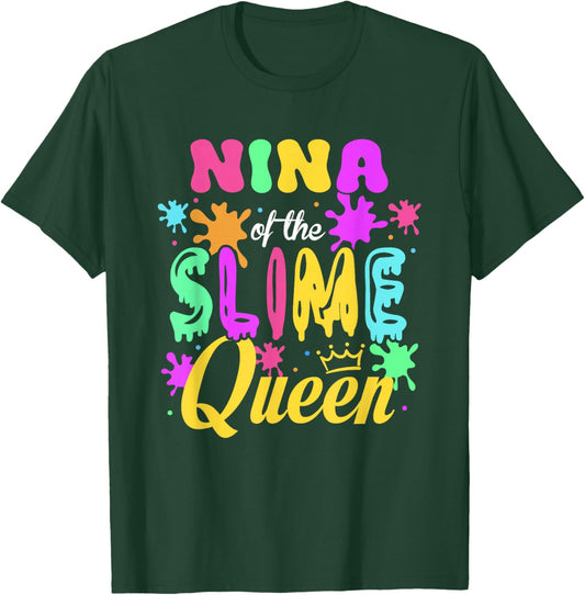 Nina of The Slime Queen Bday Family Matching Party T-Shirt - T-Shirt | Forest