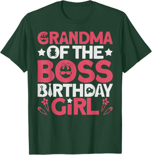 Grandma of The Boss Birthday Party Outfit Like A Boss T-Shirt - T-Shirt | Forest