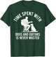 Time Spent with Dogs and Guitars is Never Wasted T-Shirt - T-Shirt | Forest