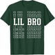 Lil Bro Funny Layered Text Siblings Little Brother T-Shirt - T-Shirt | Forest