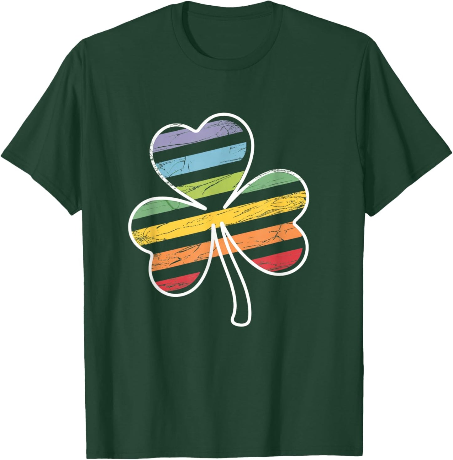 St Patrick's Day Parade Gay Pride Shamrock Pride Flag LGBTQ T-Shirt - T-Shirt | Forest