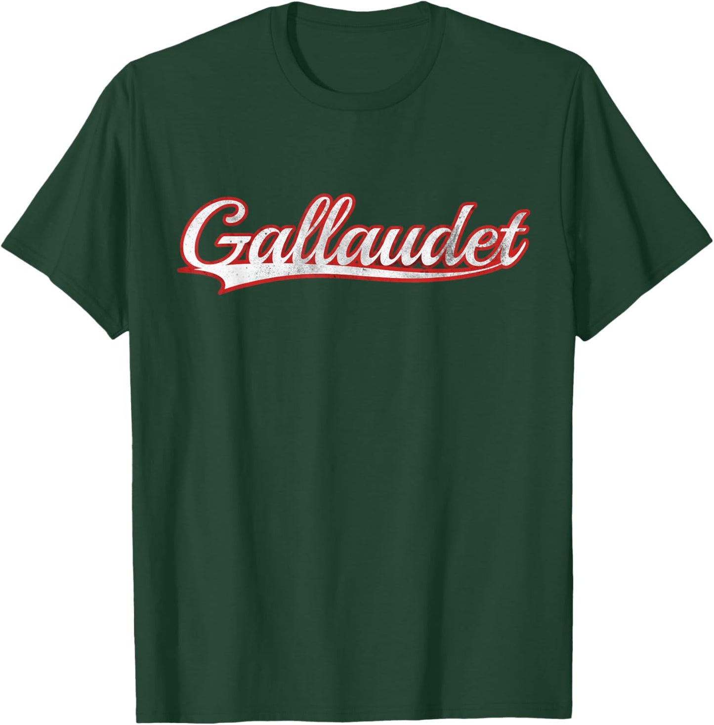 Gallaudet Deaf Culture American Sign Vintage Varsity T-Shirt - T-Shirt | Forest