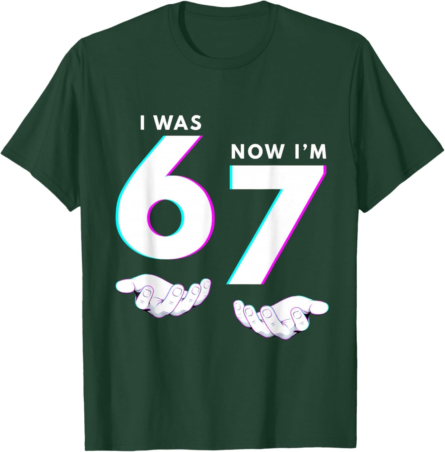 I was 6 Now I'm 7 Girl Boy Kids Six Seven Birthday T-Shirt - T-Shirt | Forest