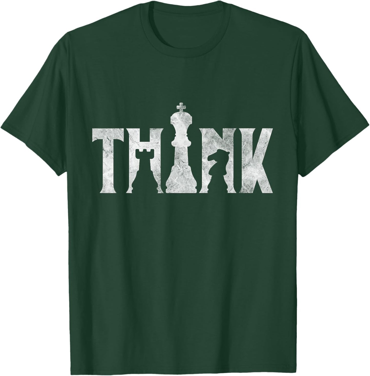 Think Chess Pieces Player Gifts Chessmaster Chess Love T-Shirt - T-Shirt | Forest