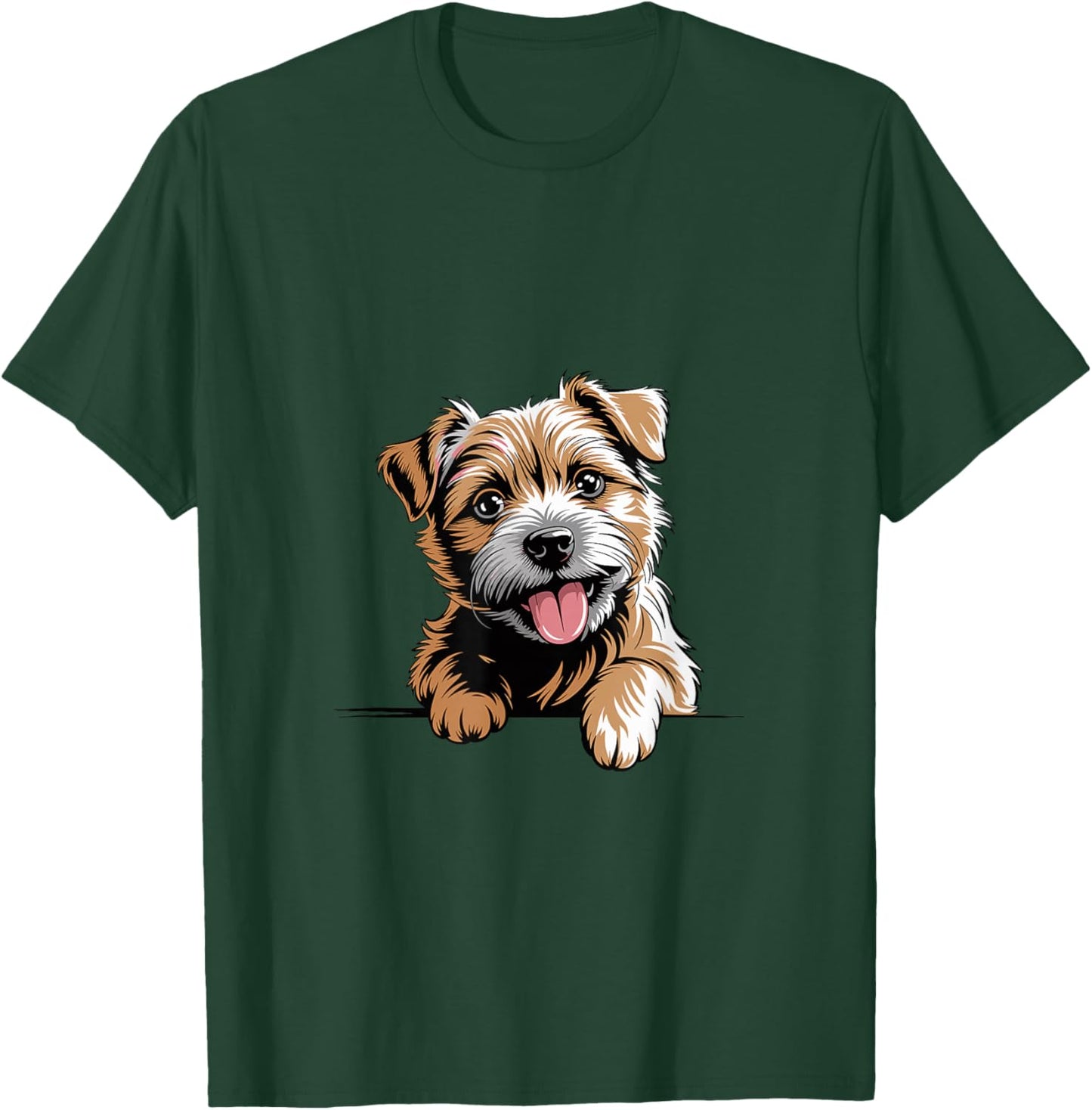 Cute Small Artistic Illustration Cartoon Norfolk Terrier T-Shirt - T-Shirt | Forest