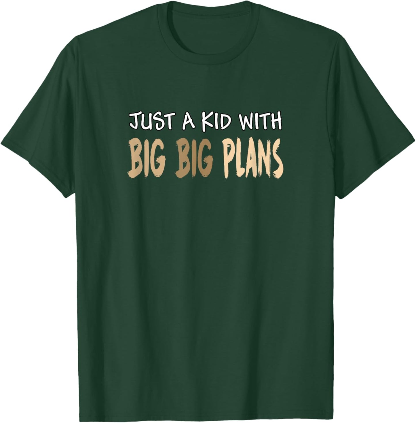 Tan Big Plans Kid Color Graphic T-Shirt - T-Shirt | Forest