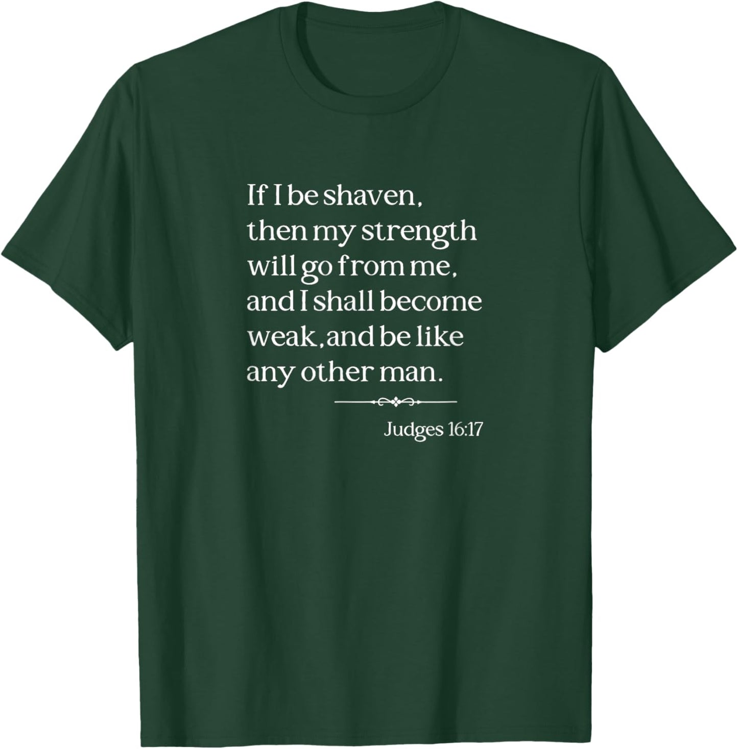 Funny Christian Man Beard Bible Verse T-Shirt - T-Shirt | Forest
