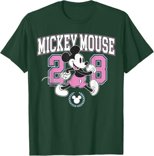 Disney Mickey and Friends 28 Varsity Style Pink Shorts T-Shirt - T-Shirt | Forest