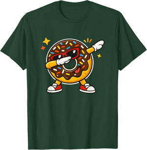 Dabbing Donut Funny Art Women Kids Youth Donut Fans T-Shirt - T-Shirt | Forest