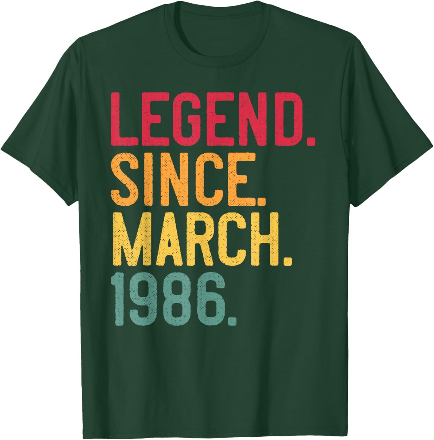 Legend Since March 1986 40 Years Old 40th Birthday - Vintage T-Shirt - T-Shirt | Forest