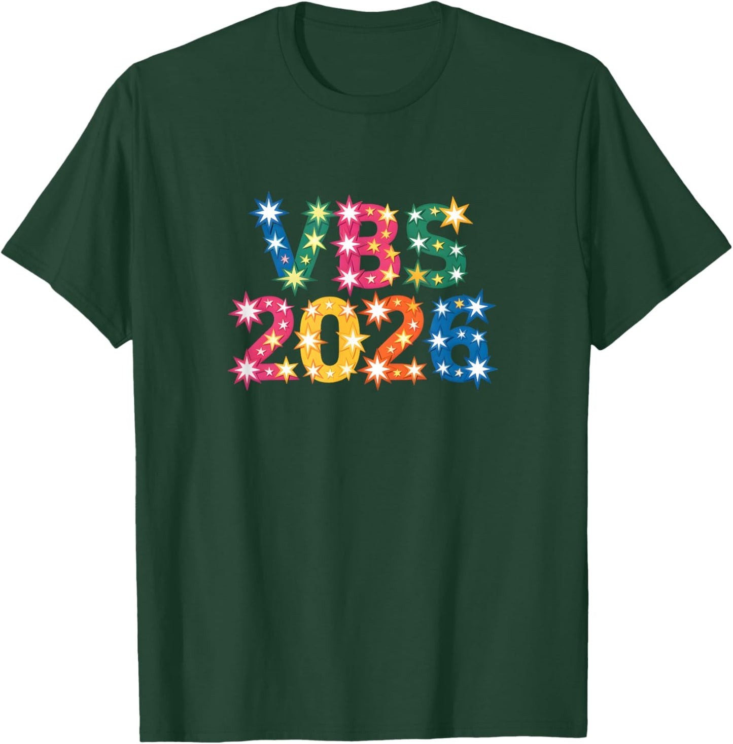 I Love VBS 2026 Vacation Bible School Lights and Stars T-Shirt - T-Shirt | Forest