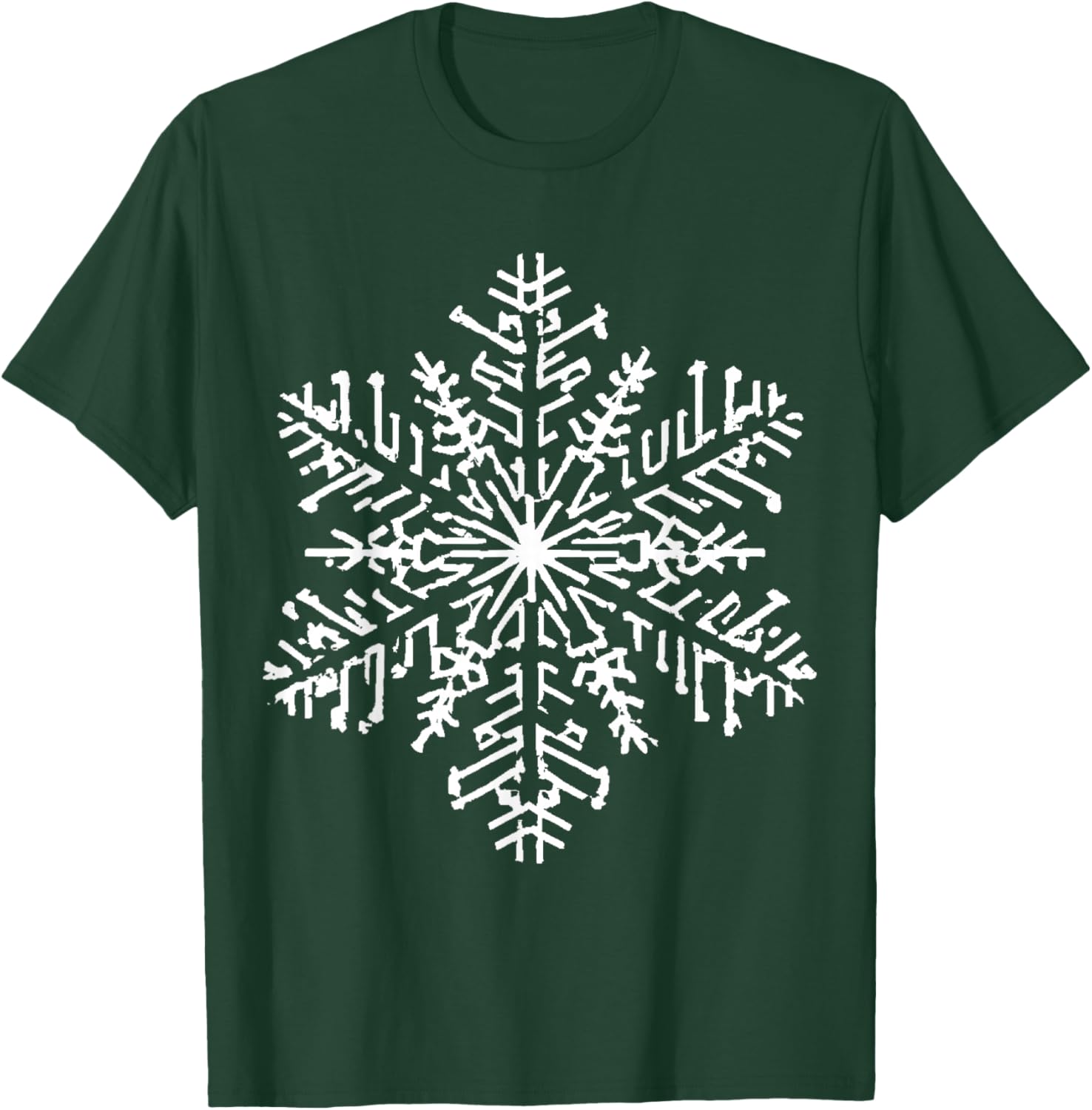 Snowflake Christmas Blue T-Shirt - T-Shirt | Forest