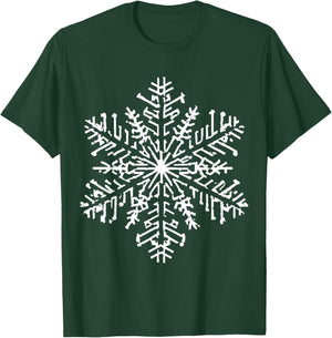 Snowflake Christmas Blue T-Shirt - T-Shirt | Forest