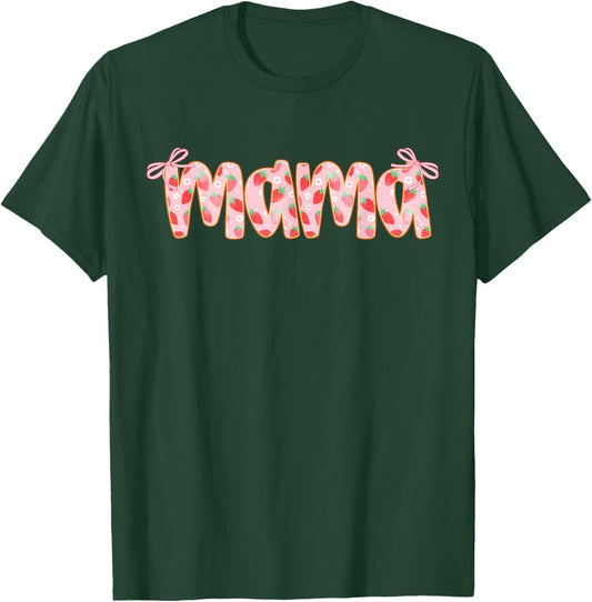 Mama of The Berry First Birthday of Girl Strawberry Mom T-Shirt - T-Shirt | Forest