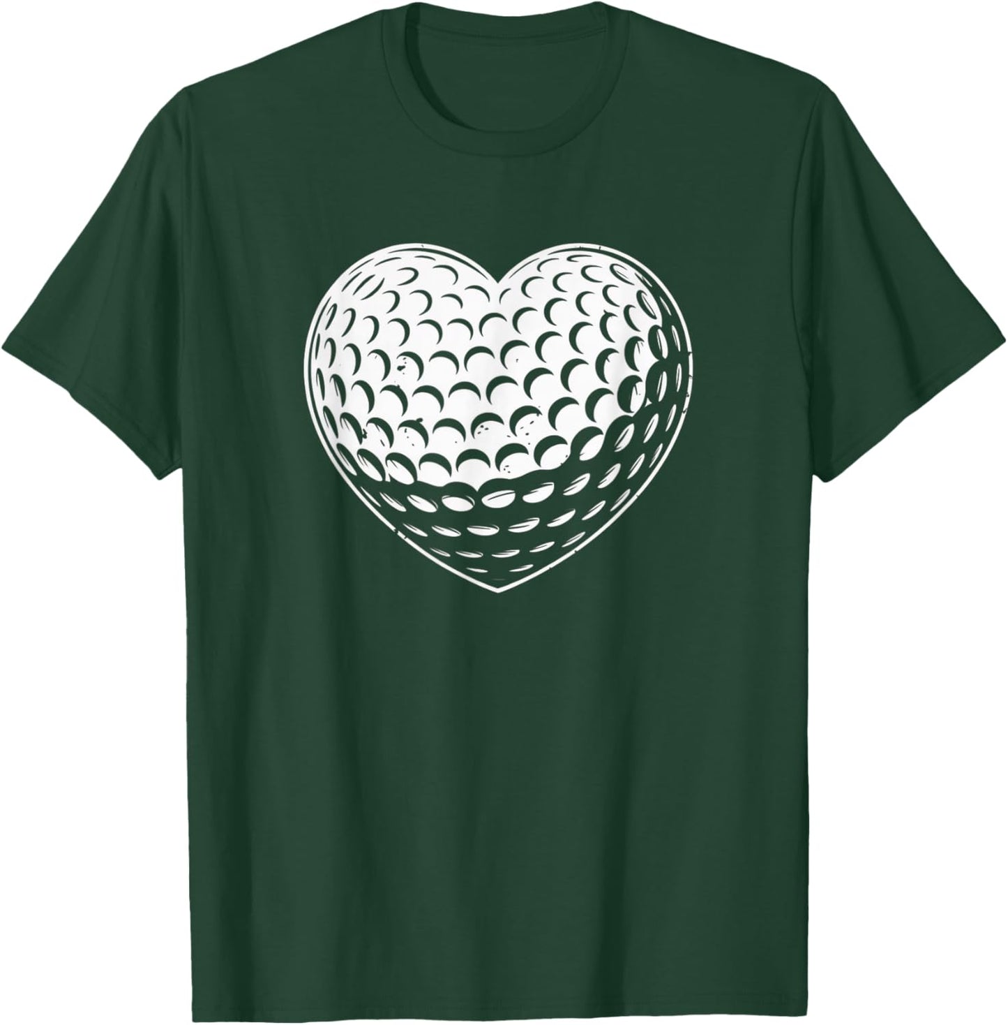 Golf Heart Valentine's Day Cute Golfer T-Shirt - T-Shirt | Forest