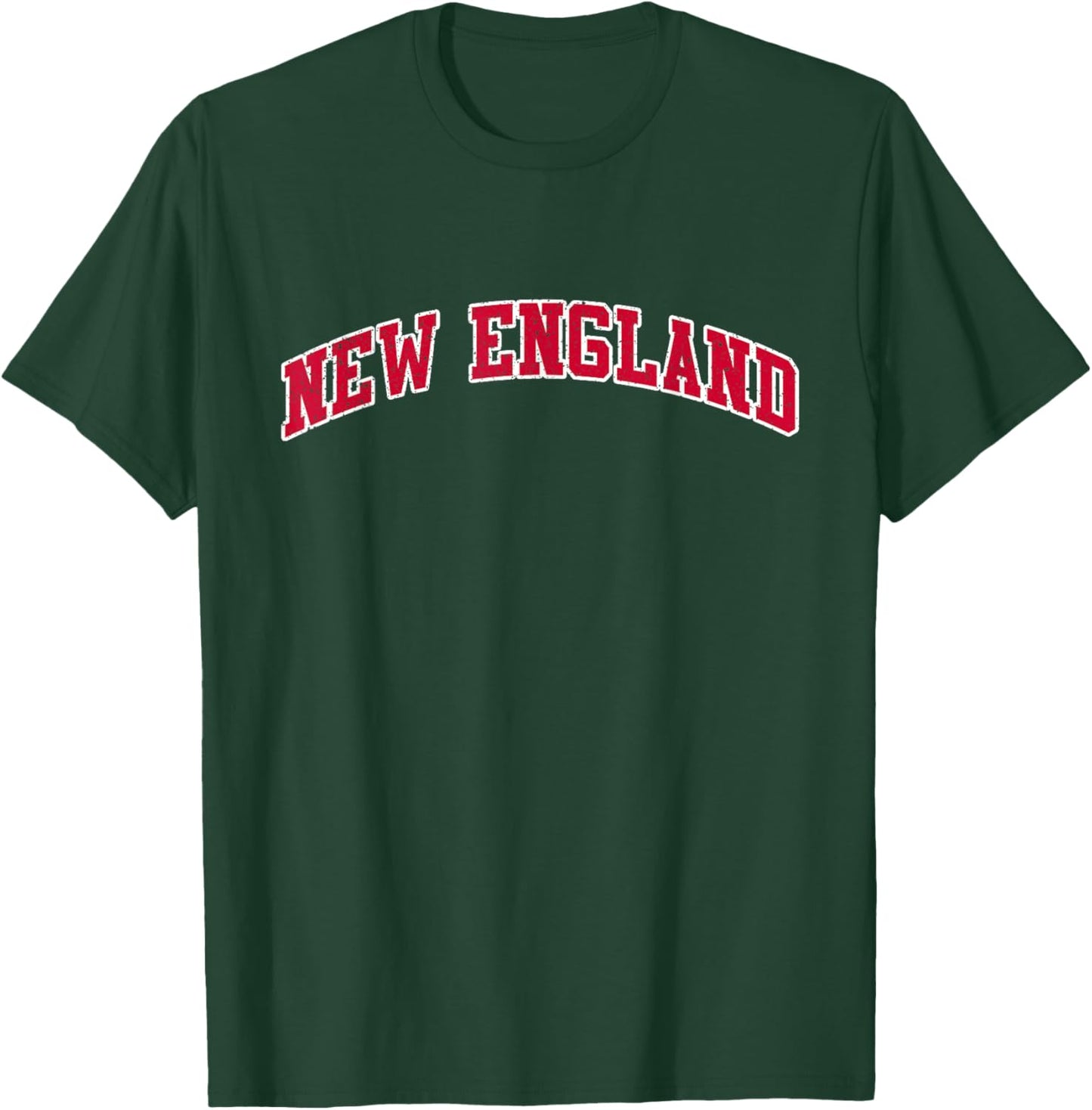Retro Vintage New England Text Men Women Boy Girl T-Shirt - T-Shirt | Forest