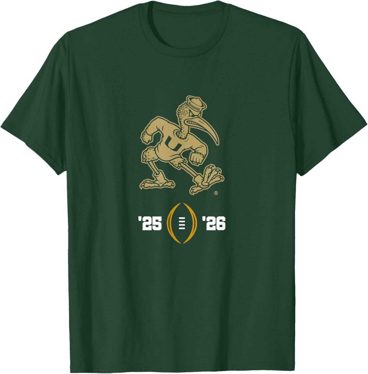 Miami Hurricanes 2025-26 College Football Playoff Logo T-Shirt - T-Shirt | Forest