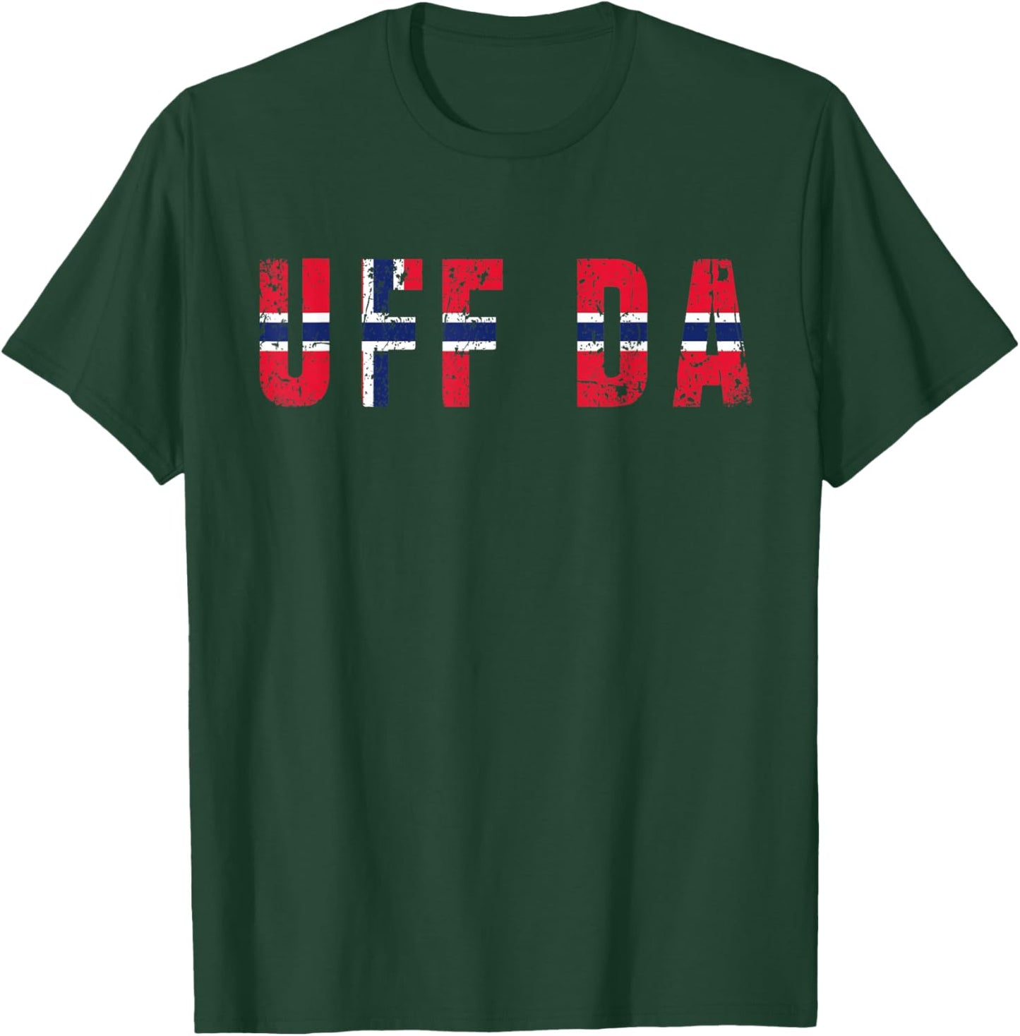 Uff Da Norwegian Pride Design T-Shirt - T-Shirt | Forest