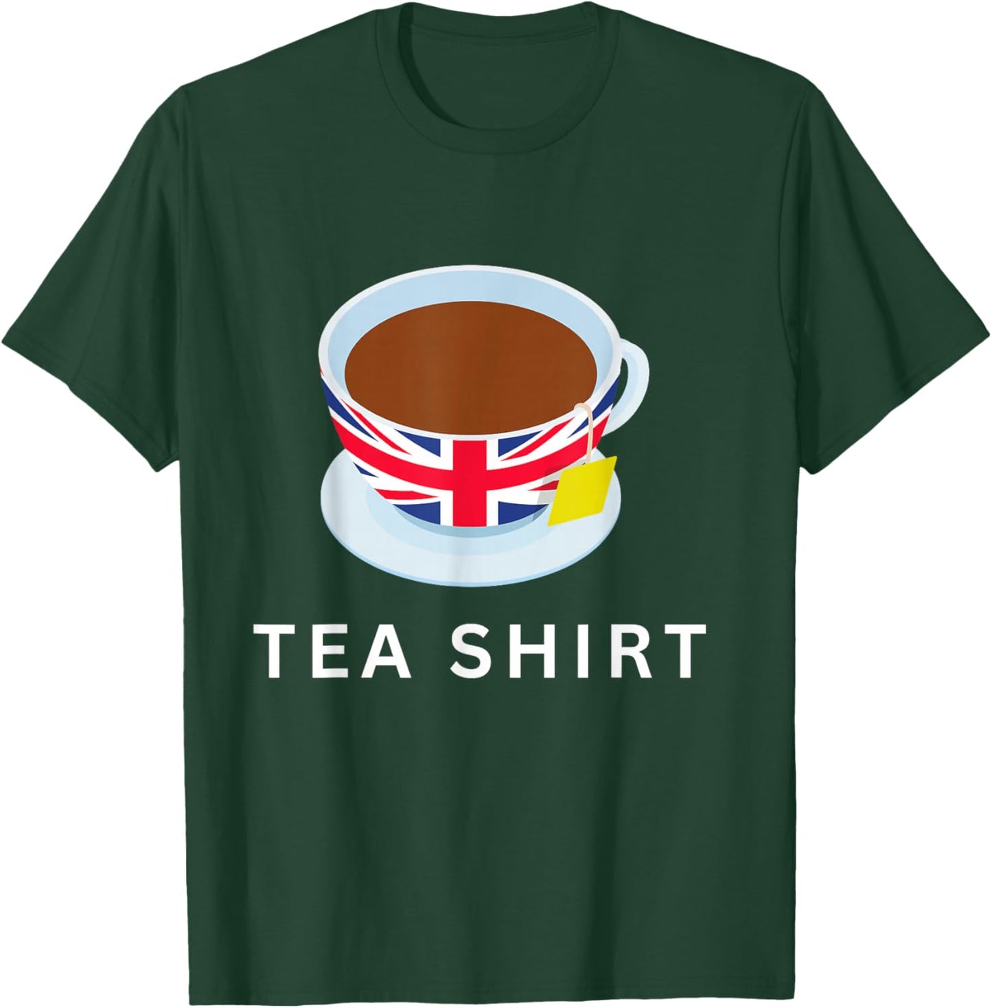 I Love English Tea UK Flag Fun Novelty Souvenir Memorabilia T-Shirt - T-Shirt | Forest