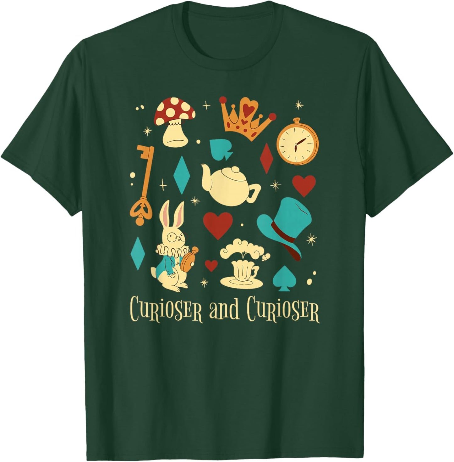Curiouser and Curiouser Quote Alice T-Shirt - T-Shirt | Forest