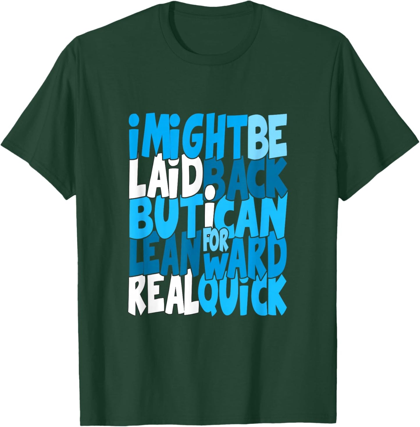 Blue Color Real Quick Blue Graphic T-Shirt - T-Shirt | Forest