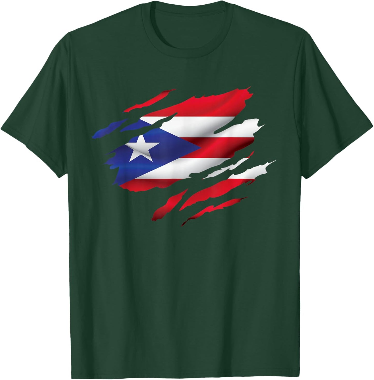 Puerto Rico Flag Hispanic Heritage Month Puerto Rican Pride T-Shirt - T-Shirt | Forest
