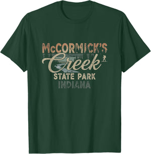 Retro McCormick’s Creek State Park Indiana Art Design T-Shirt - T-Shirt | Forest