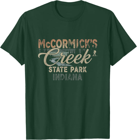 Retro McCormick’s Creek State Park Indiana Art Design T-Shirt - T-Shirt | Forest