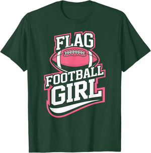 Flag Football Girl T-Shirt - T-Shirt | Forest