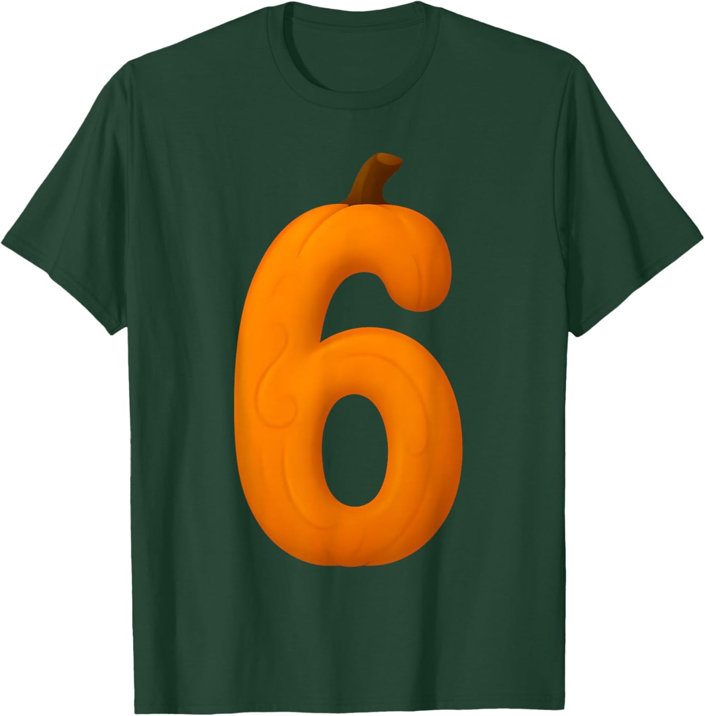 6 Number Six Seven Fall Pumpkin Halloween Funny Matching T-Shirt - T-Shirt | Forest