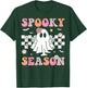 Spooky Season Happy Halloween Retro Ghost Spooky Women Girls T-Shirt - T-Shirt | Forest