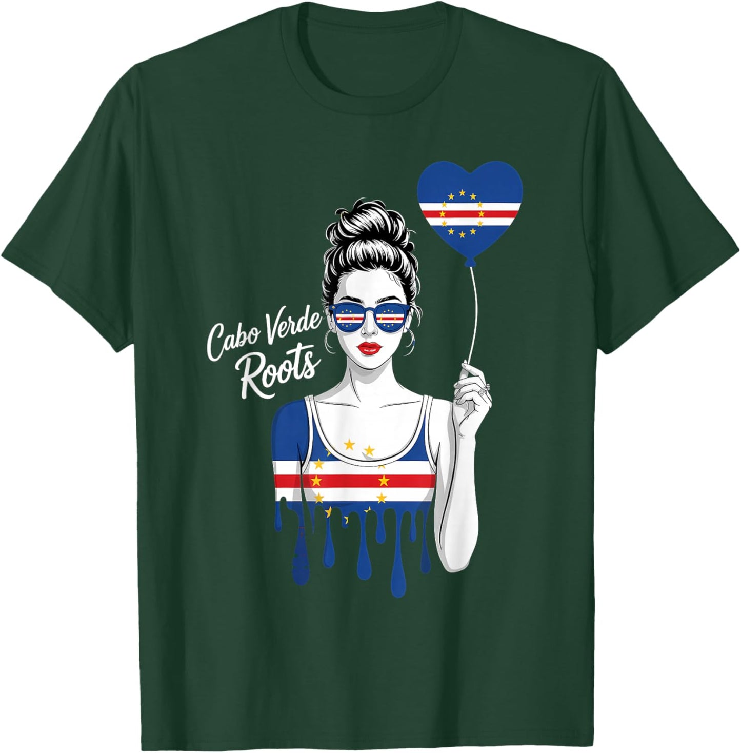 Cape Verde Flag Cape Verdean Roots Cabo Verde T-Shirt - T-Shirt | Forest