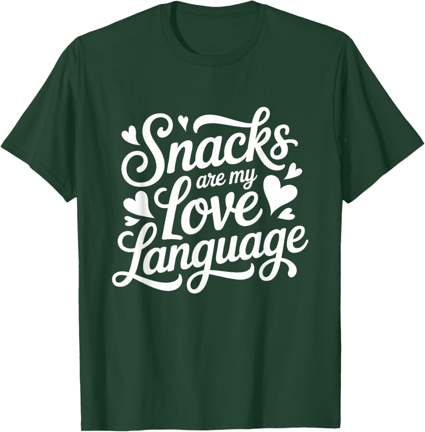 Snacks are My Love Language Valentine Day Kids Boys T-Shirt - T-Shirt | Forest