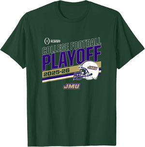 James Madison Dukes College Football Playoff Stripe 2025 T-Shirt - T-Shirt | Forest