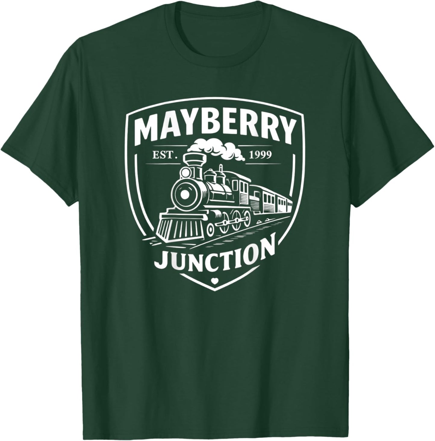 Mayberry Junction Vintage Train Est. 1999 Retro Design T-Shirt - T-Shirt | Forest