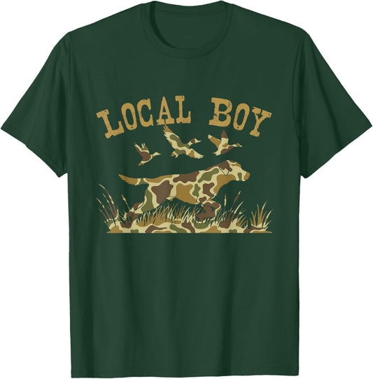 Local Boy - Lab Hunting Labrador Hunting Dog Hunter T-Shirt - T-Shirt | Forest