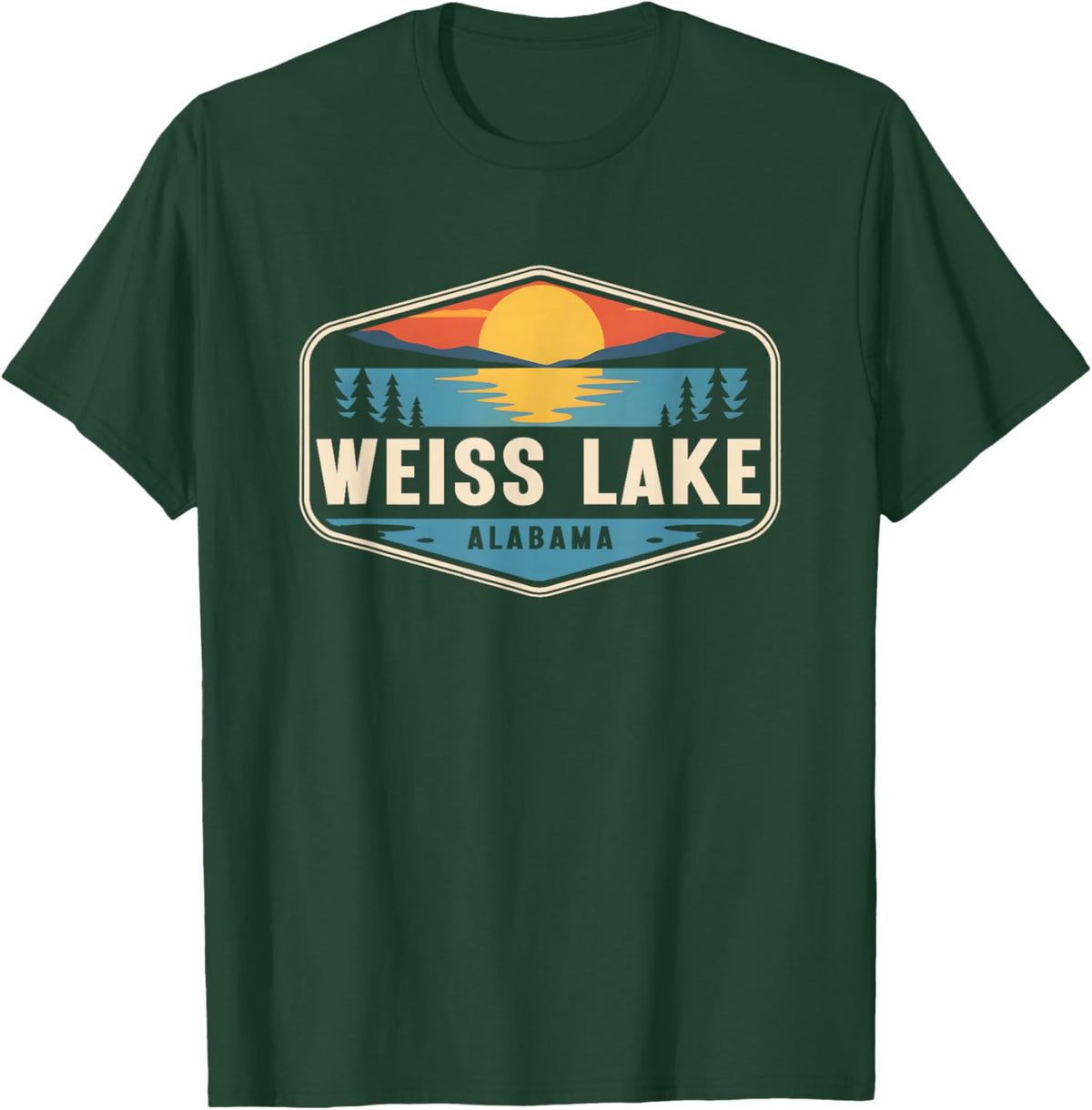 Weiss Lake Alabama Outdoors Vintage T-Shirt - T-Shirt | Forest