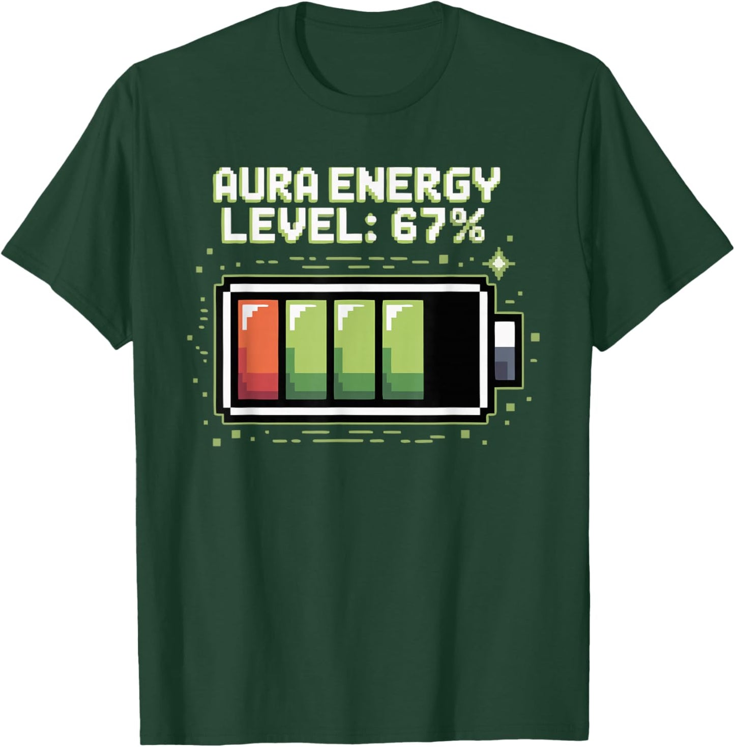 Aura Energy at 67 Funny Six Seven Meme Gen Z Alpha Slang T-Shirt - T-Shirt | Forest