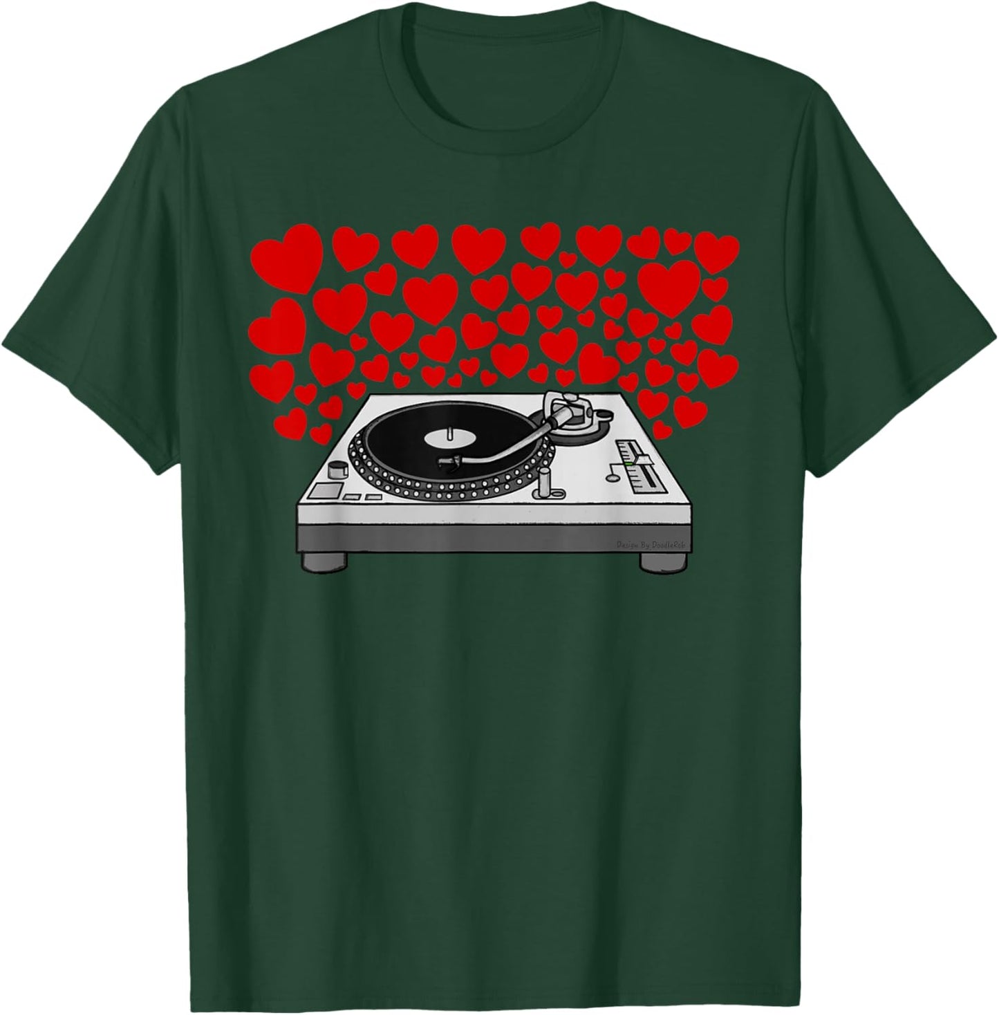 DJ Valentines Musician Music Producer Wedding Anniversary T-Shirt - T-Shirt | Forest