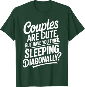 Funny Anti Valentine's Day Quote About Sleeping Alone T-Shirt - T-Shirt | Forest