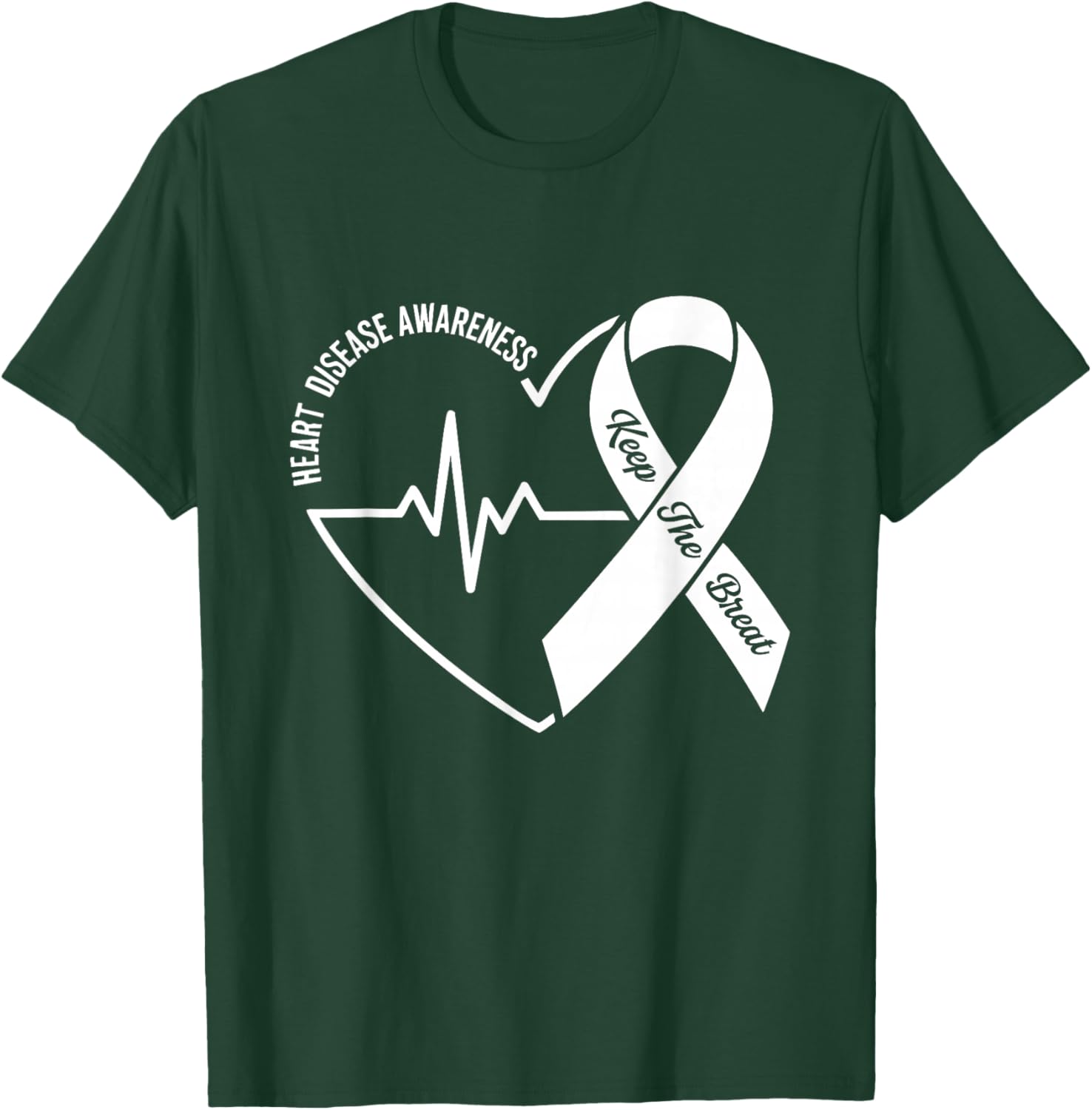 Wear Red Heart Disease Awareness Red Heart Health T-Shirt - T-Shirt | Forest